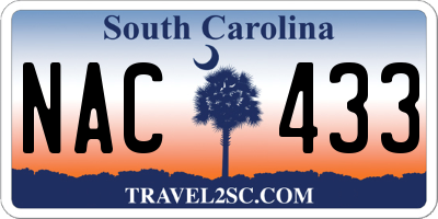 SC license plate NAC433