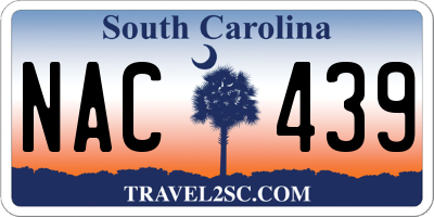 SC license plate NAC439