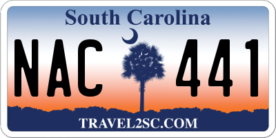 SC license plate NAC441