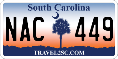 SC license plate NAC449