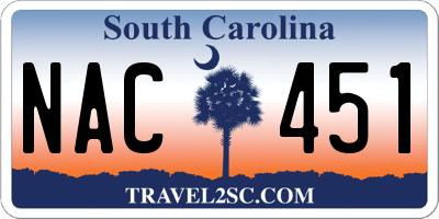 SC license plate NAC451