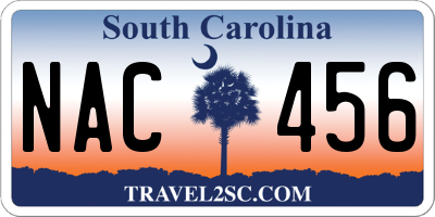 SC license plate NAC456