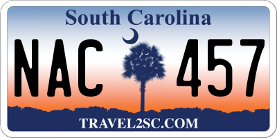 SC license plate NAC457