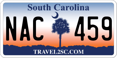 SC license plate NAC459