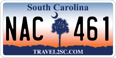 SC license plate NAC461