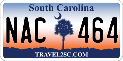 SC license plate NAC464