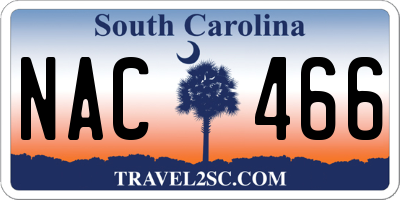 SC license plate NAC466