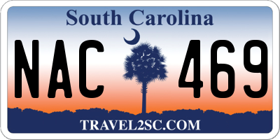 SC license plate NAC469