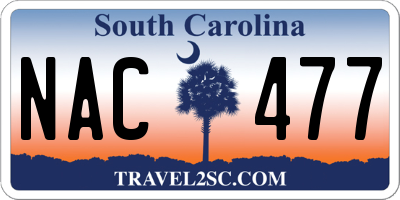 SC license plate NAC477