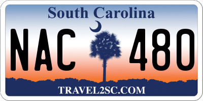 SC license plate NAC480