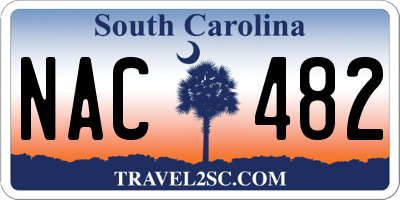 SC license plate NAC482