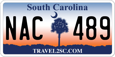 SC license plate NAC489