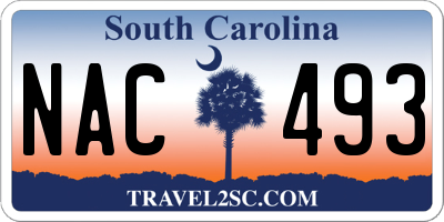 SC license plate NAC493