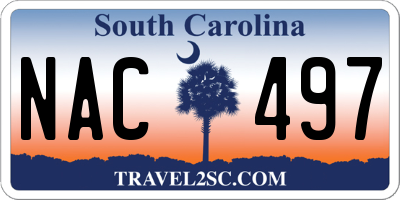 SC license plate NAC497