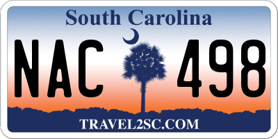 SC license plate NAC498