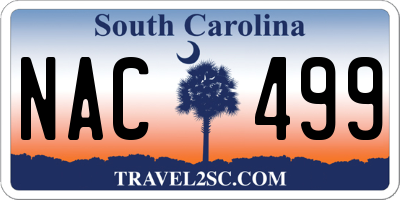 SC license plate NAC499
