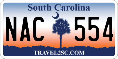 SC license plate NAC554
