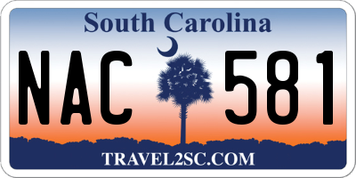 SC license plate NAC581