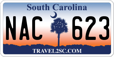 SC license plate NAC623
