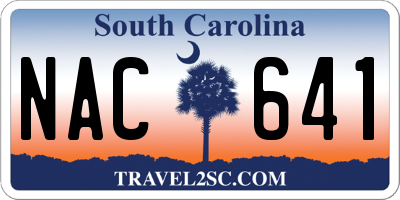 SC license plate NAC641