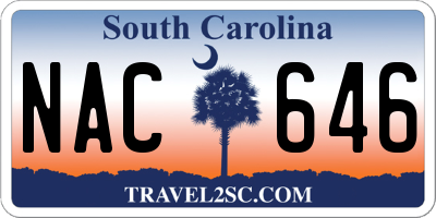 SC license plate NAC646