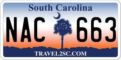 SC license plate NAC663