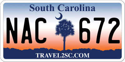 SC license plate NAC672