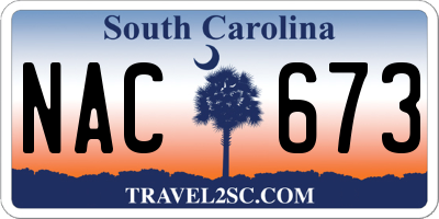 SC license plate NAC673