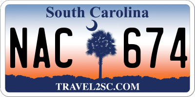 SC license plate NAC674
