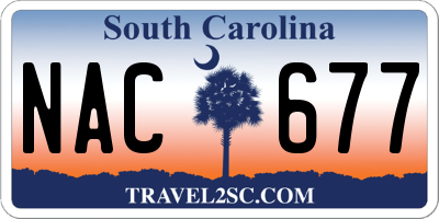 SC license plate NAC677