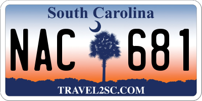 SC license plate NAC681