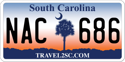 SC license plate NAC686