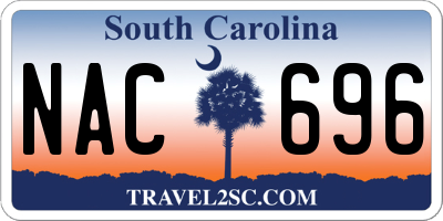 SC license plate NAC696