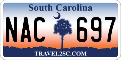SC license plate NAC697