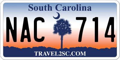 SC license plate NAC714