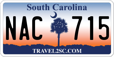 SC license plate NAC715