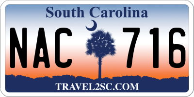 SC license plate NAC716