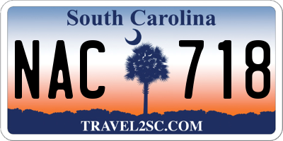 SC license plate NAC718
