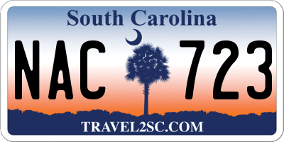 SC license plate NAC723