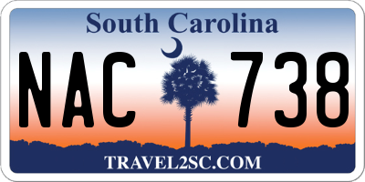 SC license plate NAC738