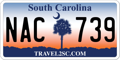 SC license plate NAC739