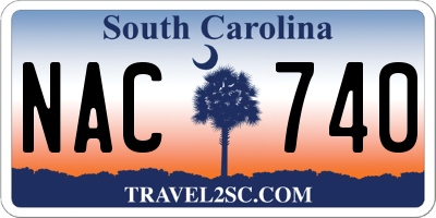 SC license plate NAC740