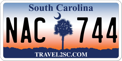 SC license plate NAC744
