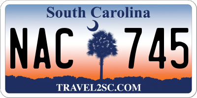SC license plate NAC745