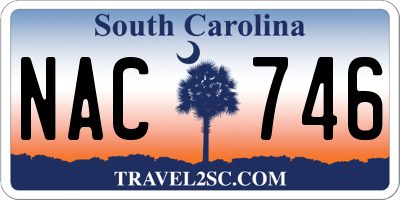 SC license plate NAC746
