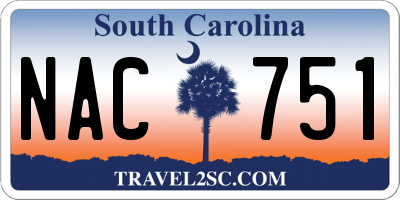 SC license plate NAC751