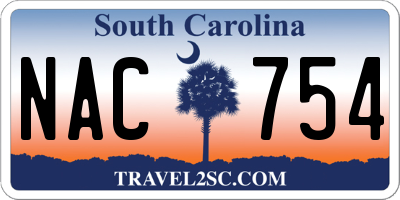 SC license plate NAC754