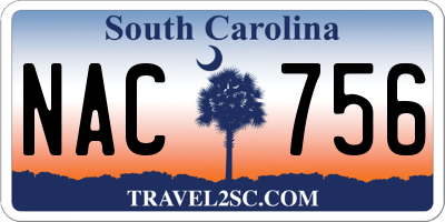 SC license plate NAC756