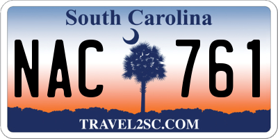 SC license plate NAC761