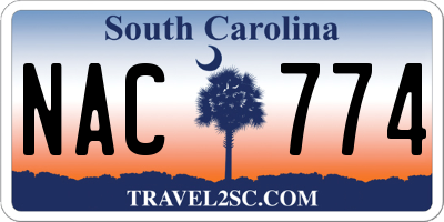 SC license plate NAC774